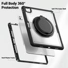 For iPad Pro 13 2024 Honeycomb Hybrid Tablet Case with Handle Holder & Strap(Transparent) - 3