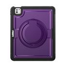For iPad Pro 13 2024 Honeycomb Hybrid Tablet Case with Handle Holder & Strap(Purple) - 2