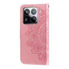 For Xiaomi 15 Pro Seven-petal Flowers Embossing Leather Phone Case(Rose Gold) - 3
