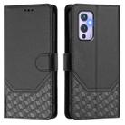 For OnePlus 9 Honeycomb Embossing RFID Leather Phone Case(Black) - 2