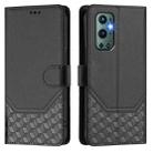 For OnePlus 9 Pro Honeycomb Embossing RFID Leather Phone Case(Black) - 2