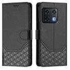 For OnePlus 10 Pro 5G Honeycomb Embossing RFID Leather Phone Case(Black) - 2