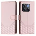 For OnePlus Ace Pro 5G / 10T 5G Honeycomb Embossing RFID Leather Phone Case(Pink) - 2