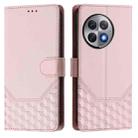 For OnePlus Ace 2 Pro 5G Honeycomb Embossing RFID Leather Phone Case(Pink) - 2