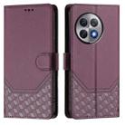 For OnePlus Ace 2 Pro 5G Honeycomb Embossing RFID Leather Phone Case(Violet) - 2