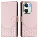 For OnePlus Nord 3 / Ace 2V Honeycomb Embossing RFID Leather Phone Case(Pink) - 2