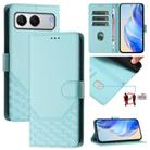 For OnePlus Nord 4 5G Honeycomb Embossing RFID Leather Phone Case(Mint Green) - 1