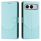 For OnePlus Nord 4 5G Honeycomb Embossing RFID Leather Phone Case(Mint Green) - 2