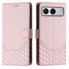 For OnePlus Nord 4 5G Honeycomb Embossing RFID Leather Phone Case(Pink) - 2