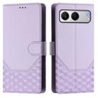 For OnePlus Nord 4 5G Honeycomb Embossing RFID Leather Phone Case(Light Purple) - 2