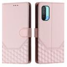 For OnePlus Nord CE 5G Honeycomb Embossing RFID Leather Phone Case(Pink) - 2