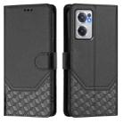 For OnePlus Nord CE 2 5G Honeycomb Embossing RFID Leather Phone Case(Black) - 2