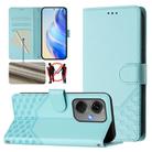 For OnePlus Nord CE3 5G India Honeycomb Embossing RFID Leather Phone Case(Mint Green) - 1