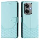 For OnePlus Nord CE3 5G India Honeycomb Embossing RFID Leather Phone Case(Mint Green) - 2