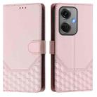 For OnePlus Nord CE3 5G India Honeycomb Embossing RFID Leather Phone Case(Pink) - 2