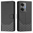 For OnePlus Nord CE3 5G India Honeycomb Embossing RFID Leather Phone Case(Black) - 2