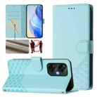 For OnePlus Nord CE 3 Lite / Nord N30 Honeycomb Embossing RFID Leather Phone Case(Mint Green) - 1