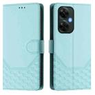 For OnePlus Nord CE 3 Lite / Nord N30 Honeycomb Embossing RFID Leather Phone Case(Mint Green) - 2