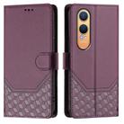 For OnePlus Nord CE4 Lite Honeycomb Embossing RFID Leather Phone Case(Violet) - 2