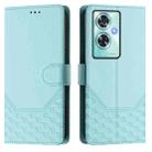 For OnePlus Nord N30 SE 5G Honeycomb Embossing RFID Leather Phone Case(Mint Green) - 2