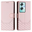 For OnePlus Nord N30 SE 5G Honeycomb Embossing RFID Leather Phone Case(Pink) - 2