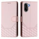 For OnePlus Ace 5 Racing Honeycomb Embossing RFID Leather Phone Case(Pink) - 2