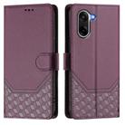 For OnePlus Ace 5 Racing Honeycomb Embossing RFID Leather Phone Case(Violet) - 2