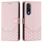 For OnePlus Ace 5 Ultra Honeycomb Embossing RFID Leather Phone Case(Pink) - 2