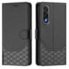 For OnePlus Ace 5 Ultra Honeycomb Embossing RFID Leather Phone Case(Black) - 2