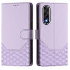 For OnePlus Ace 5 Ultra Honeycomb Embossing RFID Leather Phone Case(Light Purple) - 2