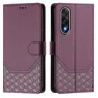 For OnePlus Ace 5 Ultra Honeycomb Embossing RFID Leather Phone Case(Violet) - 2