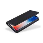 For iPhone X / XS Strong Magnetism Shockproof Horizontal Flip Liquid Feel Leather Case with Holder & Card Slots & Wallet(Black) - 7
