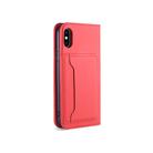 For iPhone X / XS Strong Magnetism Shockproof Horizontal Flip Liquid Feel Leather Case with Holder & Card Slots & Wallet(Red) - 3