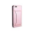 For iPhone 6 Plus / 6s Plus Strong Magnetism Shockproof Horizontal Flip Liquid Feel Leather Case with Holder & Card Slots & Wallet(Rose Gold) - 3