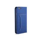 For iPhone 6 Plus / 6s Plus Strong Magnetism Shockproof Horizontal Flip Liquid Feel Leather Case with Holder & Card Slots & Wallet(Blue) - 3