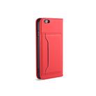 For iPhone 6 / 6s Strong Magnetism Shockproof Horizontal Flip Liquid Feel Leather Case with Holder & Card Slots & Wallet(Red) - 3