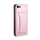 For iPhone SE 2022 / SE 2020 / 8 / 7 Strong Magnetism Shockproof Horizontal Flip Liquid Feel Leather Case with Holder & Card Slots & Wallet(Rose Gold) - 3