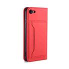For iPhone SE 2022 / SE 2020 / 8 / 7 Strong Magnetism Shockproof Horizontal Flip Liquid Feel Leather Case with Holder & Card Slots & Wallet(Red) - 3