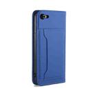 For iPhone SE 2022 / SE 2020 / 8 / 7 Strong Magnetism Shockproof Horizontal Flip Liquid Feel Leather Case with Holder & Card Slots & Wallet(Blue) - 3