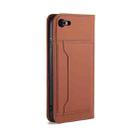 For iPhone SE 2022 / SE 2020 / 8 / 7 Strong Magnetism Shockproof Horizontal Flip Liquid Feel Leather Case with Holder & Card Slots & Wallet(Brown) - 3