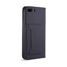 For iPhone 8 Plus / 7 Plus Strong Magnetism Shockproof Horizontal Flip Liquid Feel Leather Case with Holder & Card Slots & Wallet(Black) - 3