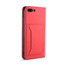 For iPhone 8 Plus / 7 Plus Strong Magnetism Shockproof Horizontal Flip Liquid Feel Leather Case with Holder & Card Slots & Wallet(Red) - 3