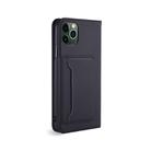 For iPhone 11 Pro Max Strong Magnetism Shockproof Horizontal Flip Liquid Feel Leather Case with Holder & Card Slots & Wallet(Black) - 3