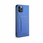 For iPhone 11 Pro Max Strong Magnetism Shockproof Horizontal Flip Liquid Feel Leather Case with Holder & Card Slots & Wallet(Blue) - 3