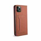 For iPhone 11 Pro Max Strong Magnetism Shockproof Horizontal Flip Liquid Feel Leather Case with Holder & Card Slots & Wallet(Brown) - 3