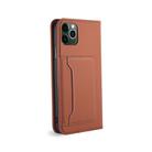 For iPhone 11 Pro Strong Magnetism Shockproof Horizontal Flip Liquid Feel Leather Case with Holder & Card Slots & Wallet(Brown) - 2