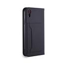 For iPhone XR Strong Magnetism Shockproof Horizontal Flip Liquid Feel Leather Case with Holder & Card Slots & Wallet(Black) - 3