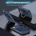 For Samsung Galaxy A14 4G / 5G Ring Holder Carbon Fiber PC Hybrid TPU Phone Case(Blue) - 2