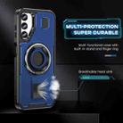 For Samsung Galaxy A14 4G / 5G Ring Holder Carbon Fiber PC Hybrid TPU Phone Case(Blue) - 3