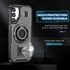 For Samsung Galaxy A15 Ring Holder Carbon Fiber PC Hybrid TPU Phone Case(Grey) - 3